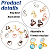   14Pcs 7 Colors Brass Cuff Ring Components FIND-PH0004-83-6