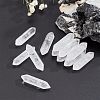 Olycraft 12Pcs Faceted Natural Quartz Crystal Double Terminated Points G-OC0002-58-5