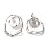 Titanium Steel Stud Earrings for Women EJEW-C110-02P-2