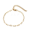2Pcs 2 Style Brass Paperclip Chains & 304 Stainless Steel Satellite Chains Bracelets Set BJEW-JB08620-02-7