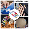 180Pcs 12 Colors Flat Back Glass Rhinestone Cabochons GLAA-PH0003-76-5