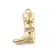 Brass Micro Pave Clear Cubic Zirconia Pendants KK-D283-34G-01-1