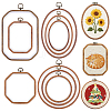 9Pcs 9 Styles Plastic Embroidery Hoops DIY-WR0005-39-1