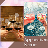 Acrylic Mirror Wine Glass Charms AJEW-SC0002-53C-03-5