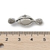 Brass Micro Pave Cubic Zirconia & Optimized Lapis Box Clasps KK-P291-47P-3