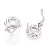 Brass Hoop Earring Findings KK-N267-31P-3