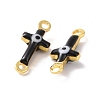 Brass Enamel Connector Charms KK-J302-08G-03-3