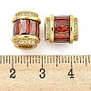 Rack Plating Brass Micro Pave Cubic Zirconia European Beads KK-F089-31G-01-3