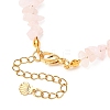 Natural Rose Quartz Chips & Starfish Synthetic Turquoise & Shell Pearl Beads Bracelets BJEW-JB12413-02-4