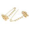 Flower 304 Stainless Steel Safety Pins Brooch Findings SA-CBA098D-14A-G05-2