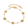 304 Stainless Steel Sun Link Bracelets for Women BJEW-Z161-04G-2
