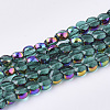Electroplate Glass Beads Strands X-EGLA-S187-02F-1