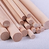 Round Wooden Sticks WOOD-WH0027-22C-1