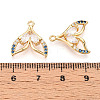Brass Micro Pave Cubic Zirconia Pendants X-KK-N261-103G-3