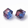 Two Tone Transparent Spray Painted Acrylic Beads ACRP-T005-26C-2