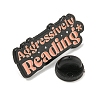 Aggressively Reading Zinc Alloy Brooches JEWB-A023-01D-3