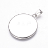 Stainless Steel Pendant Cabochon Settings STAS-P160-06P-2