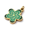 316 Surgical Stainless Steel Enamel Pendants STAS-K258-40C-G-2