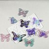 Rectangle with Butterfly Pattern DIY Pendant Silicone Molds DIY-G114-04-1