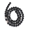 Natural Black Agate Beads Strands G-G391-6mm-01-2