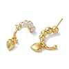 Rack Plating Brass Dangle Earrings EJEW-L224-59G-2