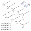 10Pairs 5 Styles 925 Sterling Silver Ear Studs FIND-PH0022-51-1