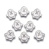 304 Stainless Steel Cabochon Settings for Enamel LS-STAS-P245-17P-1
