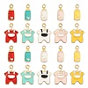 40Pcs 10 Styles Alloy Enamel Pendants ENAM-CJ0002-40-1