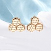 Brass Stud Earrings EJEW-D288-10G-4