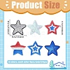 24Pcs 6 Styles Polyester Sparkle Sequin Clothing Patches PATC-WR0001-19-2