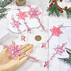 Acrylic Snowflake Pendant Decorations HJEW-SP0001-04B-3