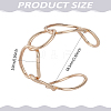 1Pc ElectrophoresisIron Cuff Bangles for Women BJEW-LP0002-27G-2