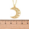 Brass Micro Pave Clear Cubic Zirconia Pendant Necklaces NJEW-S438-05A-G-5