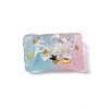 Transparent Two Tone Resin Cabochons LS-RESI-WH0035-06G-1