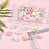 40Pcs UV Plating Opaque Acrylic Beads OACR-FS0002-20-9