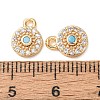 Brass Micro Pave Cubic Zirconia Charms CU-K002-01B-01-2