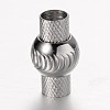Tarnish Resistant 304 Stainless Steel Magnetic Clasps with Glue-in Ends STAS-G140-39N-1