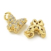 Rack Plating Brass Micro Pave Clear Cubic Zirconia Charms KK-Z067-23G-10-2