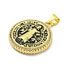 Rack Plating Brass Micro Pave Cubic Zirconia Pendants KK-B091-22G-02-2