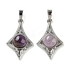 Natural Amethyst Pendants X-G-P517-03P-03-1