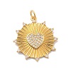 Brass Micro Pave Cubic Zirconia Pendants KK-M305-11G-1