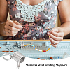 6Pcs 201 Stainless Steel Mini Spring Bead Clamps for Beading Jewelry Making TOOL-UN0001-44-6