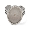 304 Stainless Steel Cuff Ring Findings STAS-B126-10A-P-2