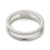 Ion Plating(IP) 304 Stainless Steel Rings RJEW-K268-04P-2