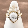 Brass with Mixed Stone Finger Rings GG-CBACC2B-07G-2