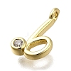 Brass Micro Pave Cubic Zirconia Pendants KK-B132-12G-B-2