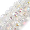 Transparent Electroplate Glass Beads Strands EGLA-N002-34E-H01-1