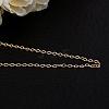Gold Plated Brass Cable Chain Necklaces NJEW-BB10199-18-3