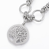 304 Stainless Steel Charm Bracelets BJEW-A109-08P-3