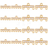 16Pcs 2 Styles Brass Micro Pave Clear Cubic Zirconia Rectangle Chandelier Component Links KK-WR0001-94-1